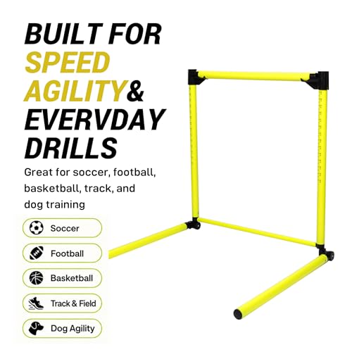 3Pcs Adjustable Height Hurdles Training Equipment, Hurdles Track and Field