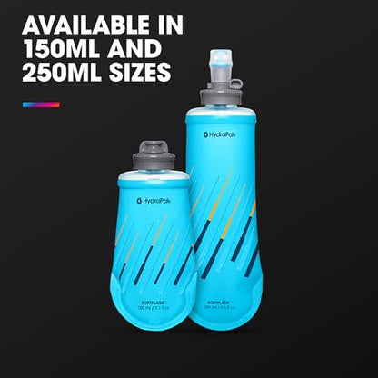 HydraPak SoftFlask Collapsible Nutrition Flask 2-Pack (250ml, Malibu) - color: Malibu, style: New 250ml 2-pack