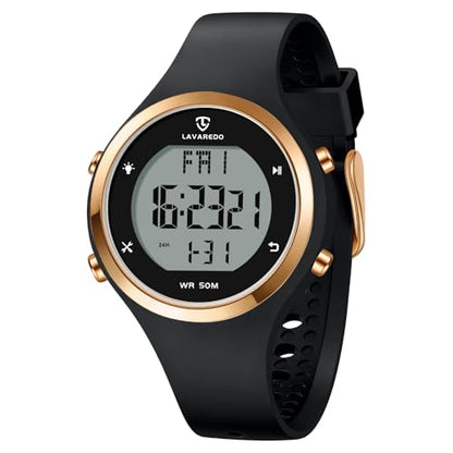 BEN NEVIS Watches for Women, Digital Sport Waterproof Chronograph Stopwatch - color: 02-AllBlack