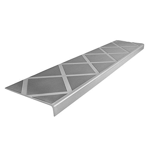 2 Pack - ComposiGrip Composite Anti-Slip Stair Tread 48 in. Gray Step Cover