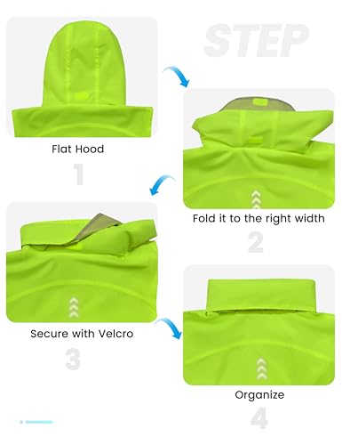 Little Donkey Andy Men's Hooded Cycling Vest - color: Fluorescent Yellow, size: Medium