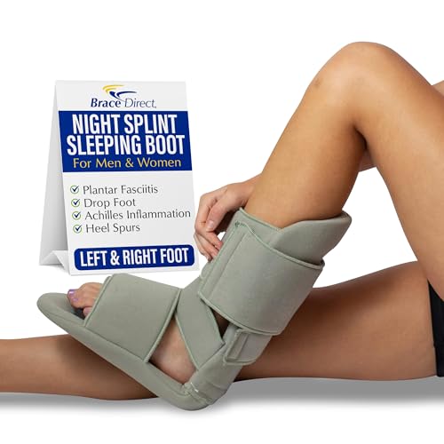 Brace Direct 90 Degree Night Splint, Sleeping Boot for Plantar Fasciitis - size: Large