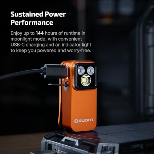 OLIGHT Oclip Pro S Pocket EDC Clip-on Flashlight, Orange - color: Orange