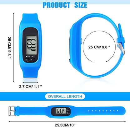 Kenning 3 Pcs Walking Running Pedometer Watch - color: Mint Green, Sky Blue, Black