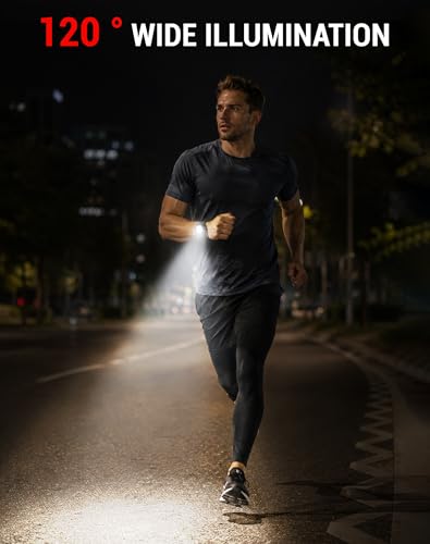Running Light 300 Lumen, Wrist Light Rechargeable USB-C, 4 Modes