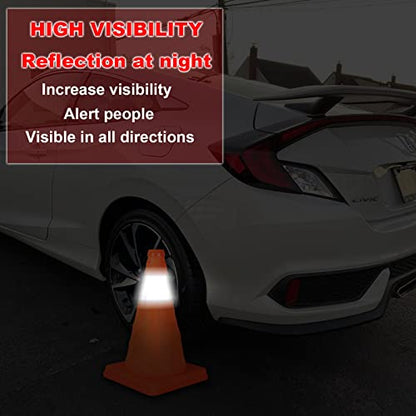 WOPPLXY 4 Pcs 12 Inch Collapsible Traffic Cones, Multi-Purpose Pop up Road Cones with Reflective Collar for Road Safety, Orange Cones for Training, Parking Lot and Driving Practice