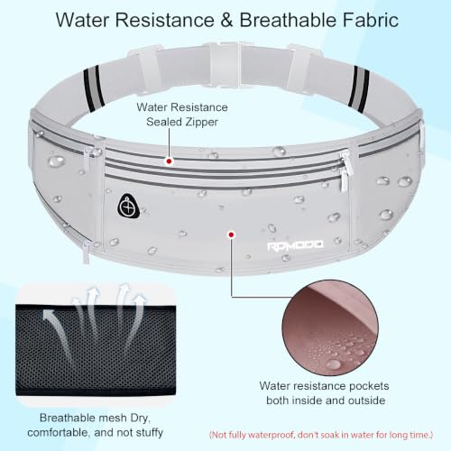 Fanny Pack with Water Bottle Holder, Running Hydration Belt, Grey - color: 09-Light Grey