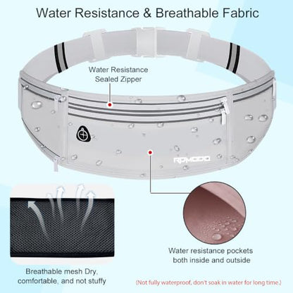 Fanny Pack with Water Bottle Holder, Running Hydration Belt, Grey - color: 09-Light Grey