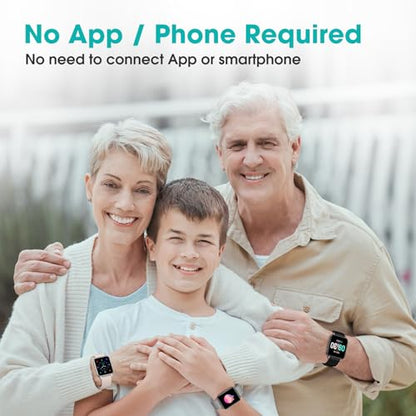 Pedometer Watch Senior Friendly No App No Phone Required, Step Counter - color: White