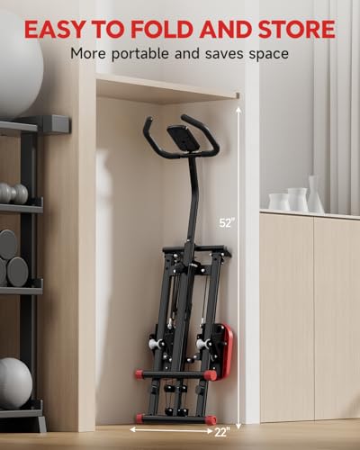 Stair Stepper for Home, 3-Level Resistance with Non-Slip Pedals & LCD