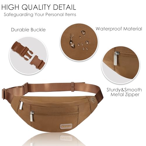 MAXTOP Small Crossbody Bags for Women Brown Fanny Pack for Traveling Casual - color: Brown