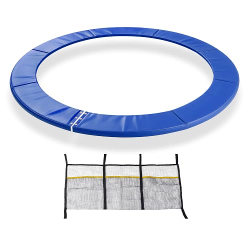 ExacMe Round Trampoline Spring Cover, 0.8 in Thick Replacement Safety Pad - color: Dark Blue, size: 8 Foot