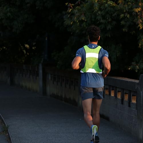 Amphipod Full-Visibility Reflective Vest, Outdoor Safety Running Gear - color: Hi-viz Green, size: Large