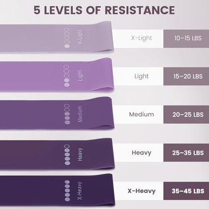 Home Workout Equipment for Women, Pedal Resistance Band with Handle Set - color: Purple