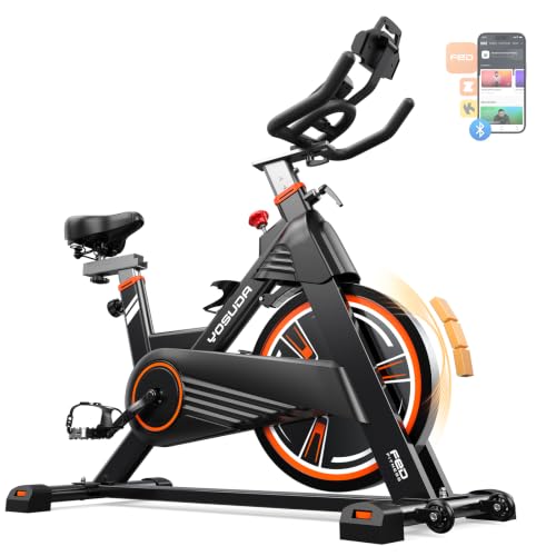 YOSUDA PRO Magnetic Exercise Bike 350 lbs Weight Capacity - color: Orange