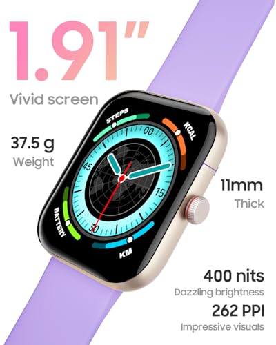 1.91" Smart Watch for Women with ALEXA, Fitness Watch for Android iOS Phone - color: Lilac