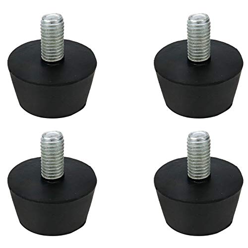 4Pcs Round Rubber Feet Bumpers Pads for Table, Chair, Desk, Sofa - size: 13/16in-Height /M10 Bolt