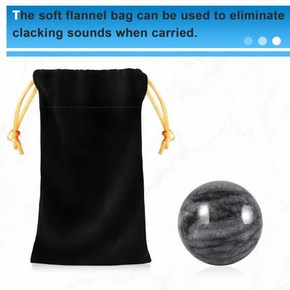 Learay 2Pcs Baoding Balls, Boading Balls for Hand Therapy, Gray, 1.57 inch - color: Gray/1.57 Inch