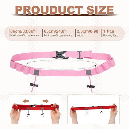 Bib Belt, Race Belt Triathlon Running Number Holder Elastic Comfortable with 6 Gel Loops, Sport Race Bib Holder 1Pcs, Pink for Runners/Marathon/Cycling - color: Pink