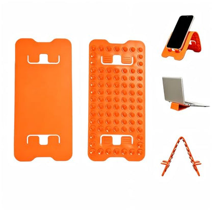 Foldable Silicone Phone Holder, 2026 New Portable Foldable Double-Sided Usable Silicone Phone Holder, Multi-Position Adjustable Non-Slip Mobile Phone Mount Suitable for Tablets, Treadmills, Desks