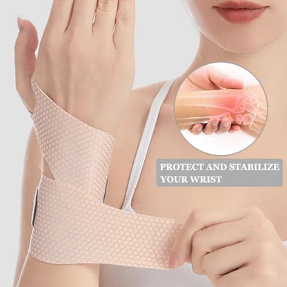 Ultra-Thin Wrist Brace (2Pcs),Lightweight Wrist Wrap for Pain Relief - color: Black