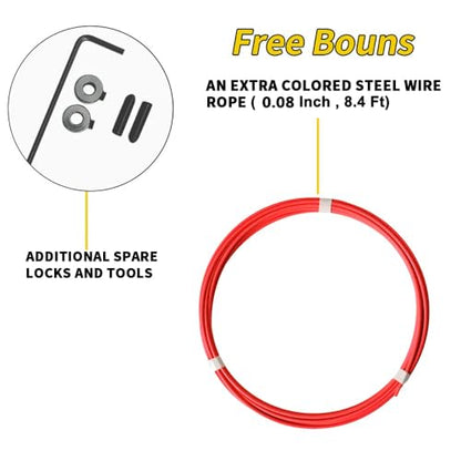 Speed Crossfit Jump Rope, easy double unders. Wire anti-entanglement. - color: Red