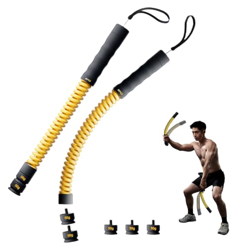 IPO 2026 Upgrade Weighted Ropeless Battle Ropes, Heavy Duty Portable Cordless Battle Ropes for Home Gym with Poster, Workout Exercise Rope for Strength Building, HIIT and Low-Impact Aerobic Training for Men & Women - size: Yellow Max