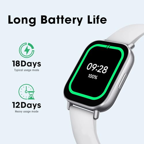 Xiaomi Redmi 5 Active Smart Watch, Step Counter Sport Watch for Women Men with 2" LCD Large Display, 140 Sports Modes, 5ATM Waterproof (Active-Matte Silver) - color: Silver