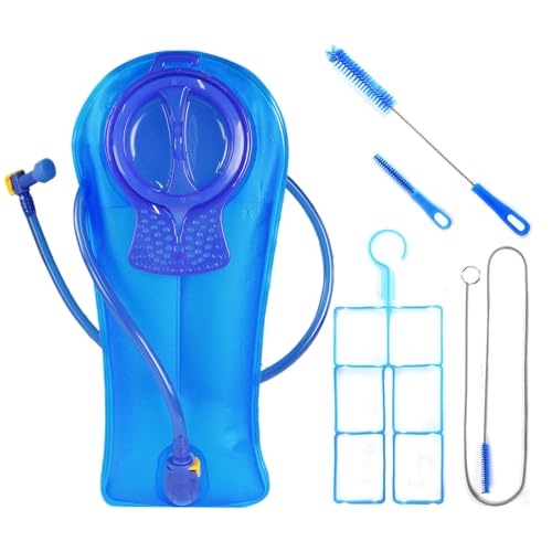 Unigear Hydration Bladder Water Reservoir 1.5L-3L for Hiking Backpack - color: Blue with Cleaning kit, size: 67.6 Ounces