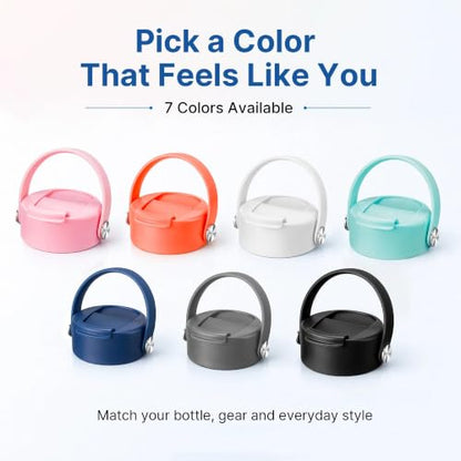 Flip Lid with Handle for Hydro Flask 12 16 20 32 40 64 oz Wide Mouth Bottle - color: Blue