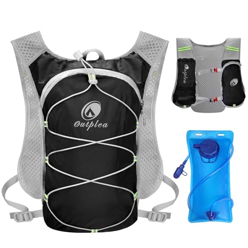 Ouplea Small Running Hydration Backpack Hydro Vest with 2L Water Bladder - color: Black