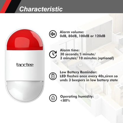 Panic Button Alarm Remote Siren Emergency Alert System for Elderly - style: 1 Siren+1 Button