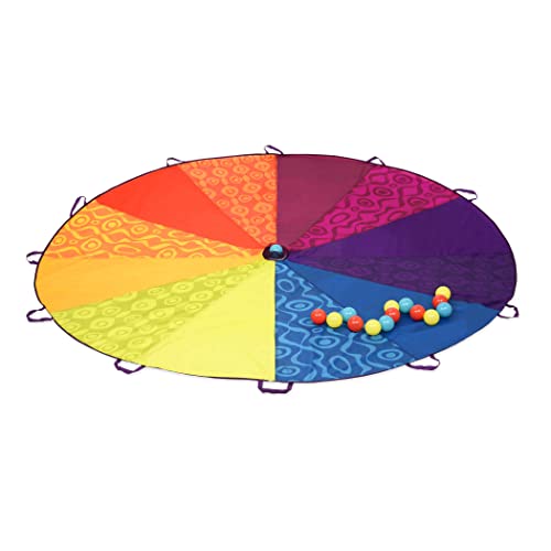 B. toys Woo-Hue Parachute, Kids Play Parachute with 15 Balls, 8ft, Activity - style: Parachute Play