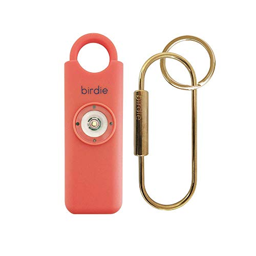 She’s Birdie–The Original Personal Safety Alarm for Women by Women–Loud Siren, Strobe Light and Key Chain in a Variety of Colors (Coral) - color: Coral