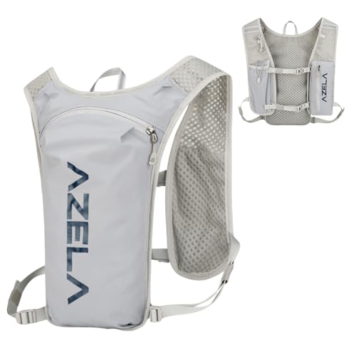YAPJEB Lightweight Hydration Pack Backpack Vest, Optional 1.5L 2L BPA Free Water Bladder - Leakproof Breathable for Men Women Running Hiking Cycling Marathon - color: 01 Grey(Only Vest)