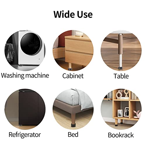 Ezprotekt 1 Inch Adjustable Round Bed Furniture Risers, Stackable Furniture Lifts Risers Creates an Additional 1", 2", or 3" of Height for Sofa, Bed, Table, Chair, Heavy Anti Slip Rubber (12 Pack) - size: 1 inch-12pcs