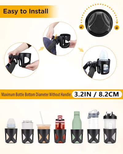 BUNDLEPRO Universal Stroller Cup Holder