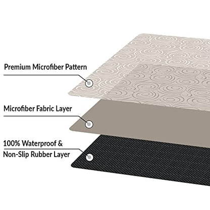 Set of 7 Stair Treads Ultra-Thin with Non Slip Rubber Backing 9”x26” Latte 7 Pieces - color: Latte, size: Design #4