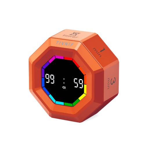 Visual Timer for Kids Kitchen Timer Pomodoro Magnetic Visual Countdown - color: Orange
