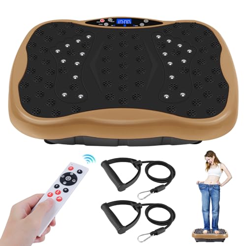 Vibration Plate Exercise Machine / Full Body / Portable / Weight Loss - color: Gold