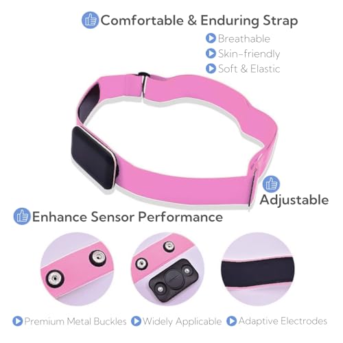 Replacement Heart Rate Monitor Chest Strap - color: Pink