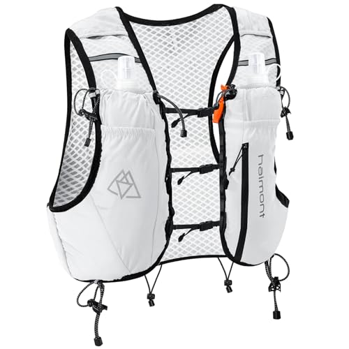Haimont 10L Trail Running Hydration Vest with Soft Flasks - color: White, size: Medium