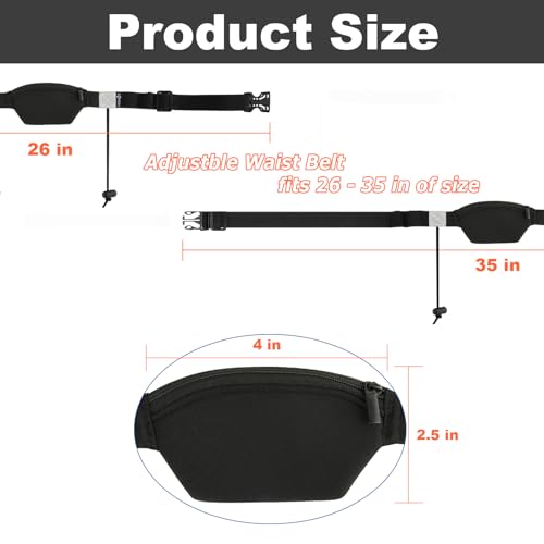 Cosmos Race Number Belt Elastic Waist Number Belt Holding Race Number Bibs for Marathon Triathlon Running, with Mini Pouch and 4 Energy Gel Holding Loops for Small Accessories, Fits 26-35 Waist Size