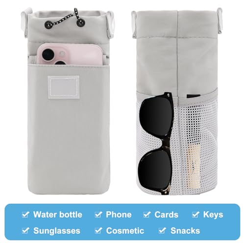 Water Bottle Holder with Strap Water Bottle Carrier with Adjustable Shoulder Handheld Strap Crossbody Water Bottle Bags Waterbottle Sling Bag Holder for Walking Hiking Camping Travelling Gym
