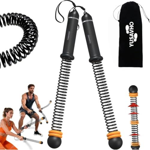 Ropeless Battle Ropes for Home Gym-Portable Cordless Training Rope - color: Black, size: Advanced level