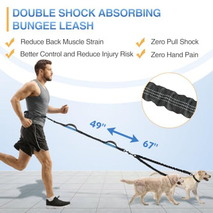 Kytely Dual Dog Leash, Hands Free Double Dog Leash - size: Small