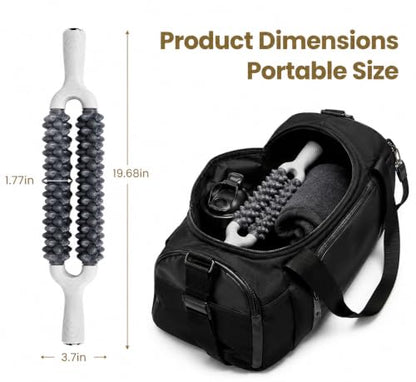 Muscle Roller Stick for Muscle Recovery, Double Row Massage Roller