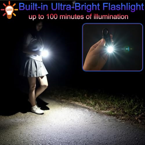135dB Rechargeable Personal Safety Alarm Ultra-Bright Flashlight & Strobe Light. Non Slip Grip Keychain Emergency SOS Siren for Women, Students. Loud Sound Hiking Bear Alerts Purple - color: Purple
