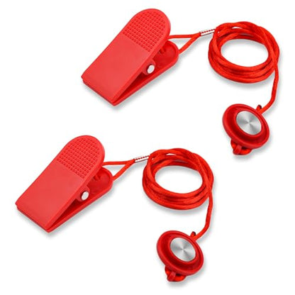 NQEUEPN 2pcs Universal Treadmill Magnet Safety Key, Emergency Stop Lock Magnetic Safety Switch Replacement for Most Running Machines - color: red, size: 41.3"D x 1.06"W x 2.24"H”, style: style A
