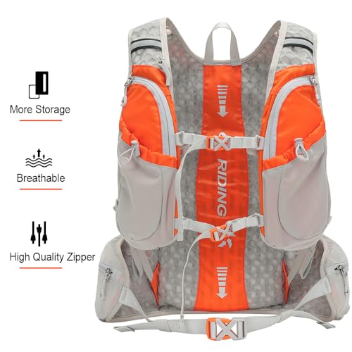 INOXTO Hydration Pack Backpack ，Water Backpack with 2L Leakproof Water Bladder, Running Hydration Vest for Man, Daypack for Cycling Motocross Climbing Trail Running - color: inoxto-593-ORANGE